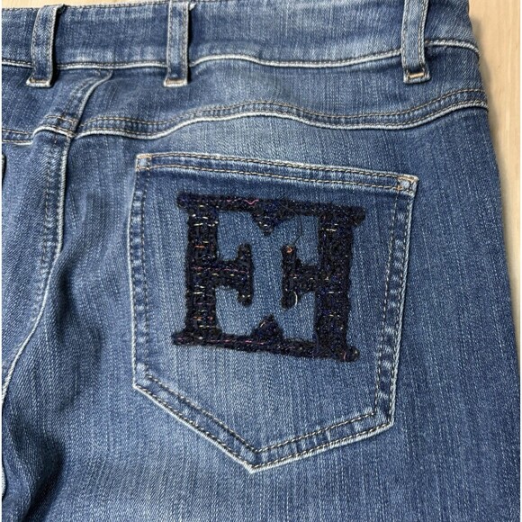 Escada Women’s Bootcut Jeans Embellished 40/10 30-31x34 Vintage - Picture 8 of 16